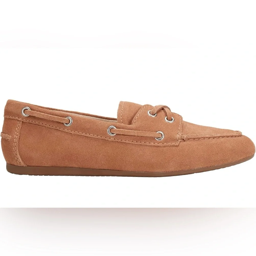 Marc Fisher LTD UIeena loafer medium natural suede size 9M NWOT..